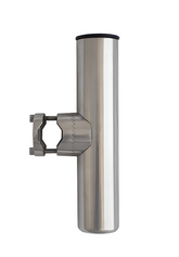 Rail Mount Rod Holder With Clamp 25.5 - 31mm rails, 316 Stainless - Rockboat Marine